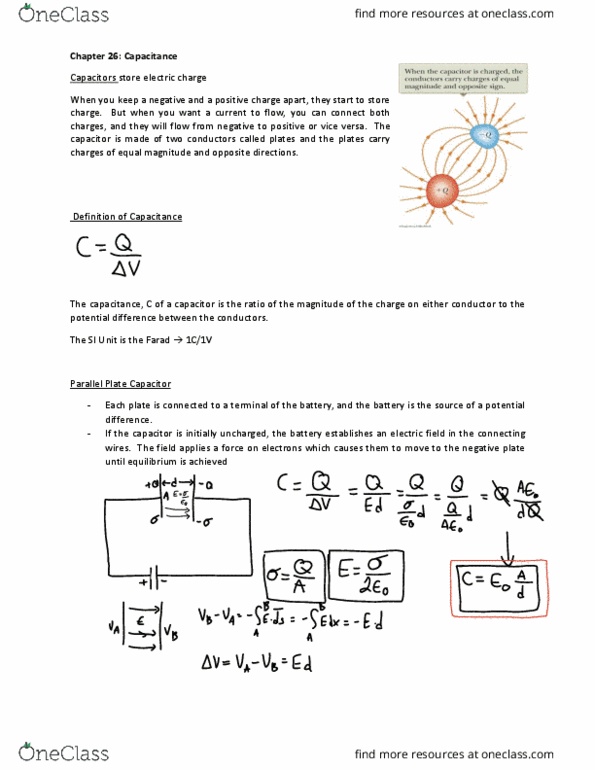 PHYS 012A Lecture Notes - Lecture 12: Farad, Electric Field, International System Of Units thumbnail