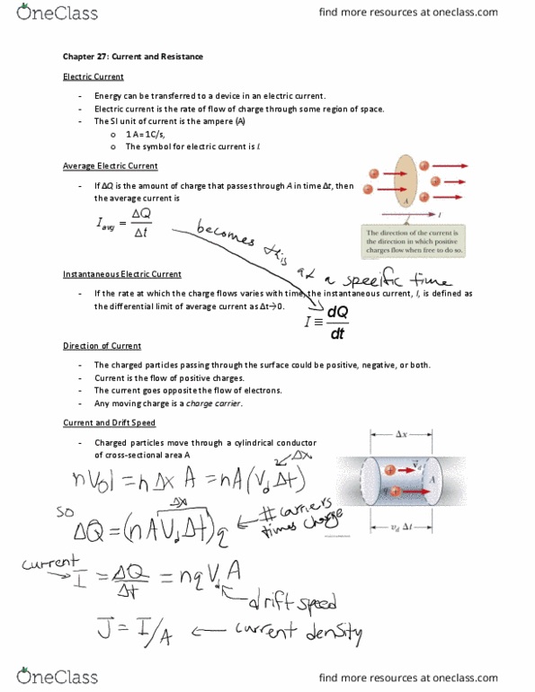 PHYS 012A Lecture Notes - Lecture 14: Drift Velocity, Charge Carrier, Electric Potential Energy thumbnail