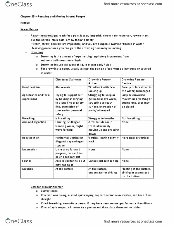 HPR 010 Lecture Notes - Lecture 25: Lifesaving, Physical Fitness, Triage thumbnail