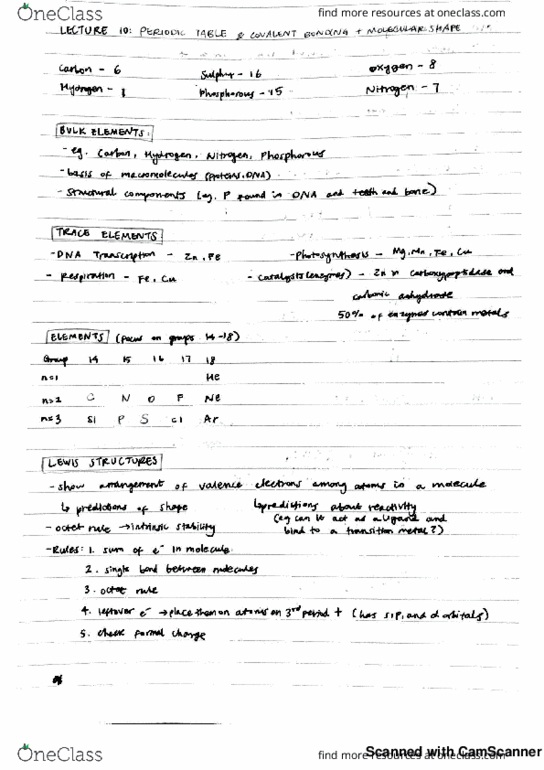 CHEM10009 Lecture 10: PERIODIC TABLE AND COVALENT BONDING + MOLECULAR SHAPE thumbnail