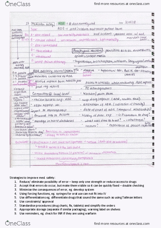 PAC3351 Lecture Notes - Lecture 23: Clinical Governance, Warfarin thumbnail