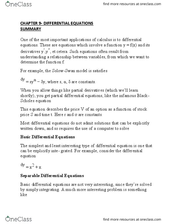 MAT133Y5 Chapter Notes - Chapter 9: Partial Differential Equation, Second Order (Religious) thumbnail