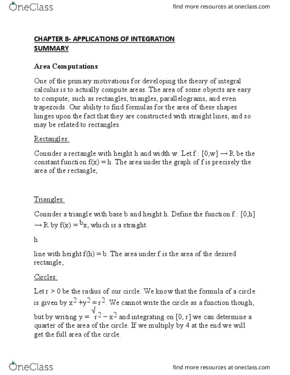 MAT133Y5 Chapter Notes - Chapter 8: Constant Function thumbnail