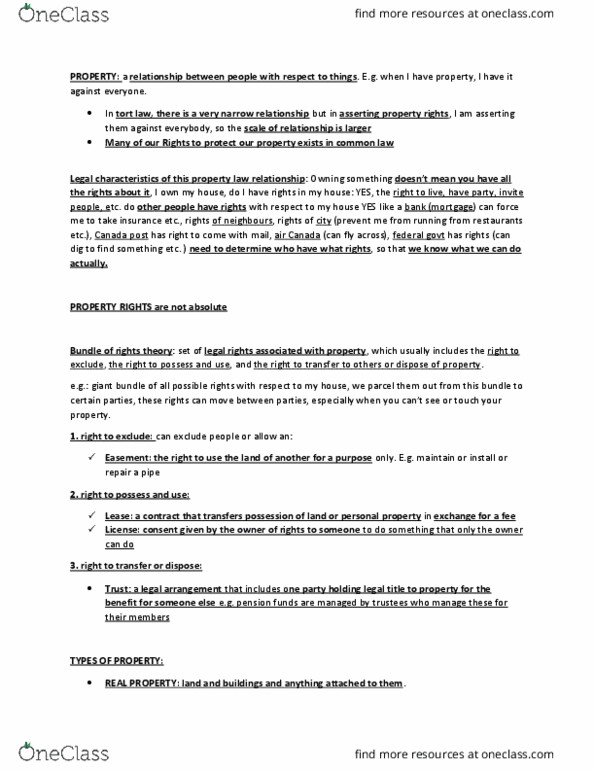 Management and Organizational Studies 2275A/B Lecture Notes - Lecture 1: Easement, Air Canada, Land Registration thumbnail