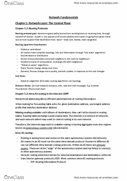 41902 Lecture Notes - Lecture 9: Interior Gateway Routing Protocol, Routing Information Protocol, Routing Protocol thumbnail