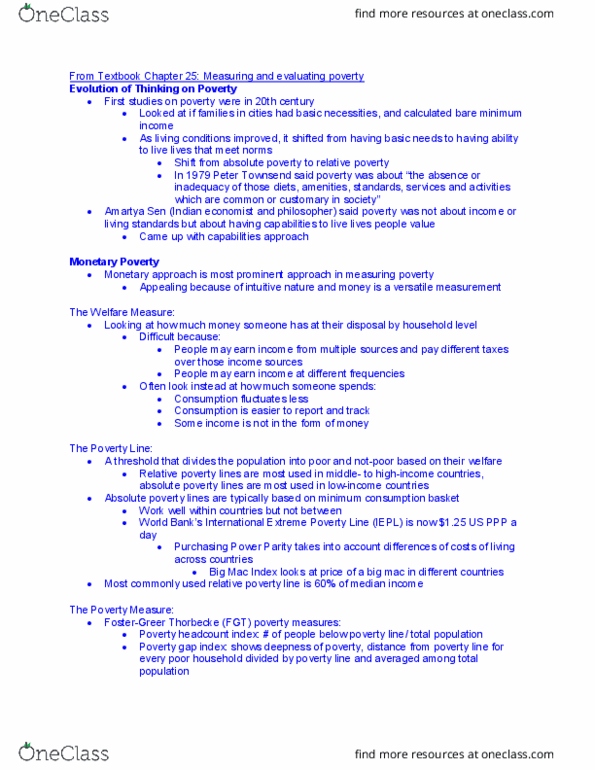 IDST 1002H Chapter Notes - Chapter 25: Big Mac Index, Amartya Sen, Johan Rudolph Thorbecke thumbnail