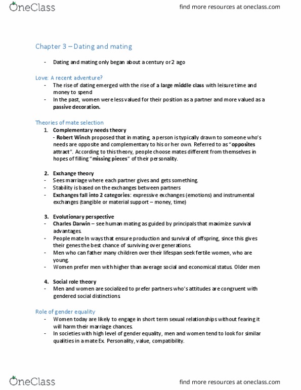 SMF101 Chapter Notes - Chapter 3: Workplace Relationships, Online Dating Service, Forced Marriage thumbnail