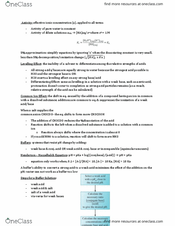 CHEM 120 Lecture Notes - Lecture 20: Weak Base, Acid Dissociation Constant, Equivalence Point thumbnail