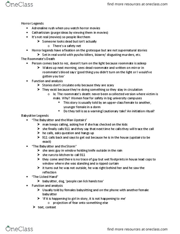 AHSS 2030 Lecture Notes - Lecture 4: Alan Dundes thumbnail