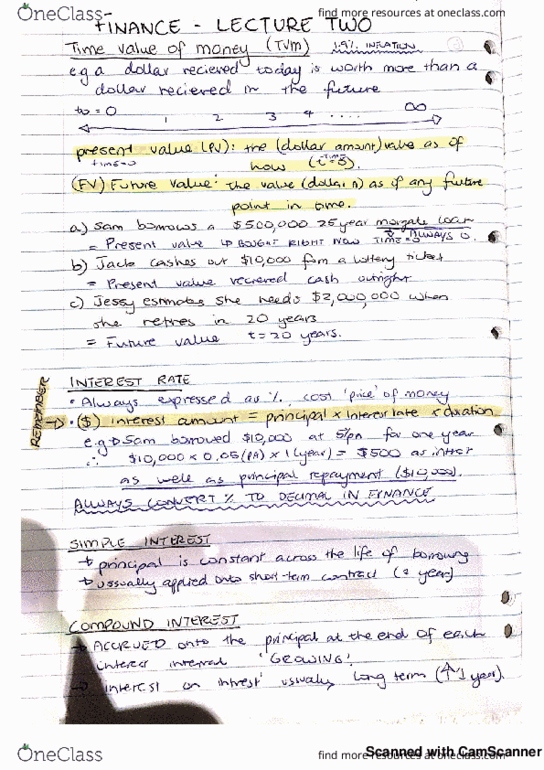 MAF101 Lecture 2: Finance lecture two part one notes thumbnail