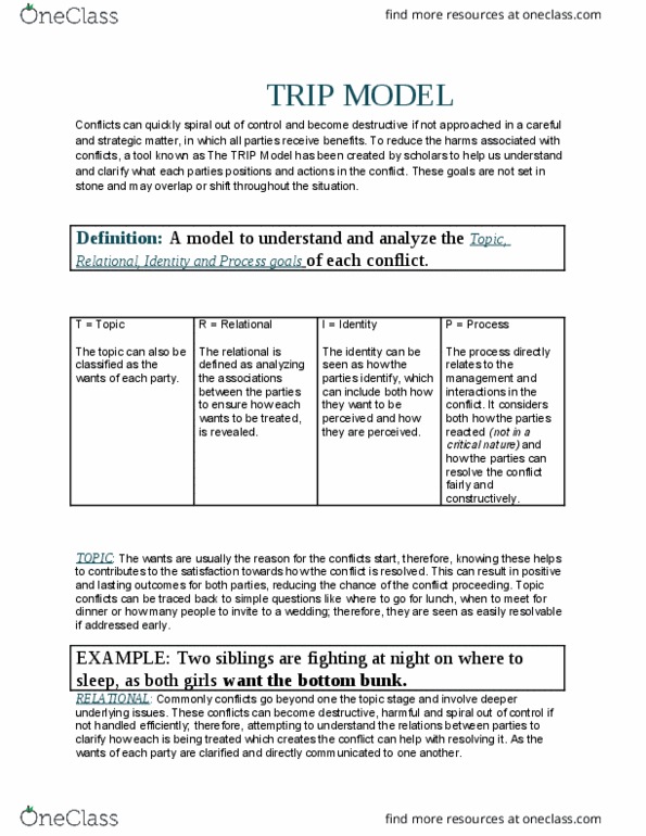 CRS-1200 Lecture 2: TRIP MODEL (Conflict Resolution Theory) thumbnail