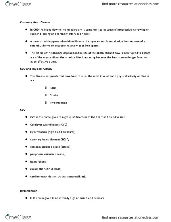 EHS 260 Lecture Notes - Lecture 27: Coronary Artery Disease, Peripheral Artery Disease, Coronary Circulation thumbnail