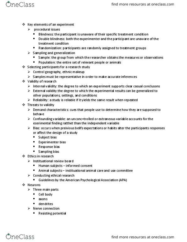 PSYC 111 Lecture Notes - Lecture 9: American Psychological Association, Parasympathetic Nervous System, Sympathetic Nervous System thumbnail