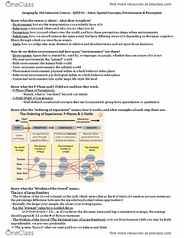 GEO 106 Lecture Notes - Lecture 1: Built Environment, Relativism, Social Distance thumbnail