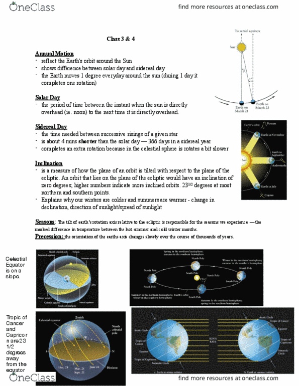 ASTR 1000 Lecture Notes - Lecture 3: Lunar Month, Solar Time, Full Moon thumbnail