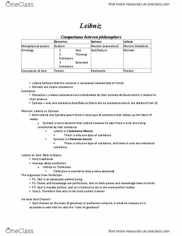 PHIL 151 Lecture Notes - Lecture 5: Baruch Spinoza, Omnipotence, Euthyphro Dilemma thumbnail