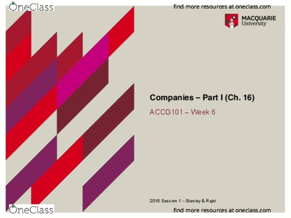 ACCG101 Lecture Notes - Lecture 6: Share Capital, Australian Company Number, Call Money thumbnail