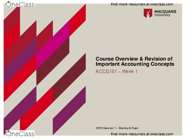 ACCG101 Lecture Notes - Lecture 1: Accounts Receivable, Accounting Information System, Accrued Interest thumbnail