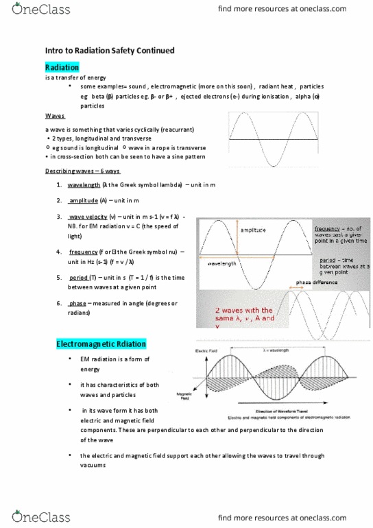 9848 Lecture Notes - Lecture 8: Longitudinal Wave, Photon, Radiation Therapy thumbnail