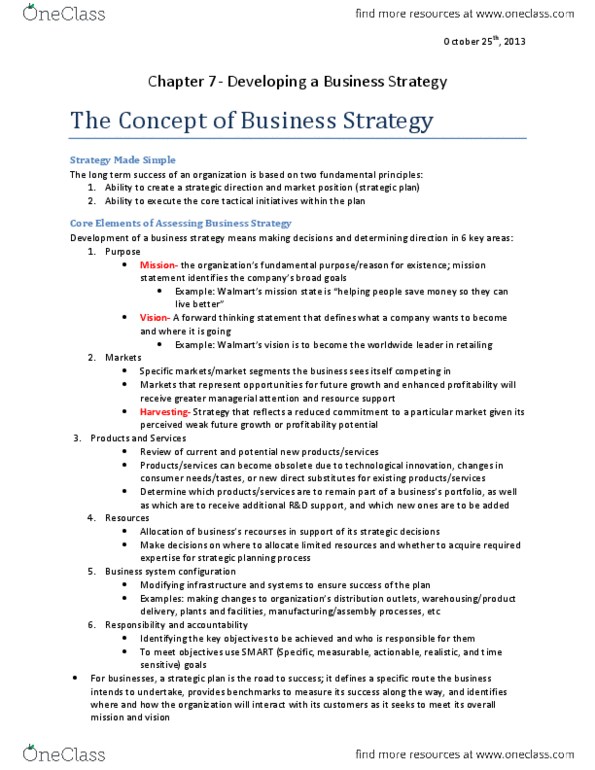 MGM101H5 Chapter Notes - Chapter 7: Enterprise Risk Management, Strategic Planning, Market Analysis thumbnail