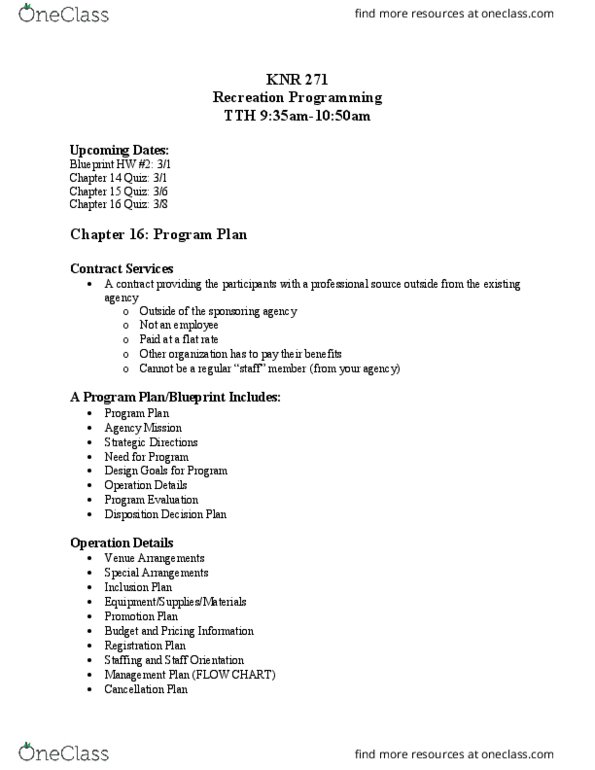 KNR 271 Lecture Notes - Lecture 6: Debt Management Plan thumbnail