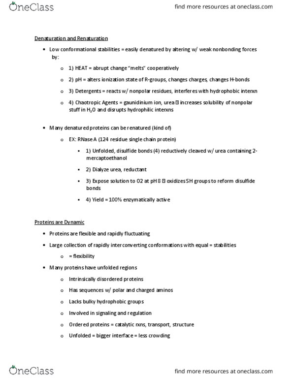 CHE 350 Lecture Notes - Lecture 3: Differential Centrifugation, Amine, 2-Mercaptoethanol thumbnail