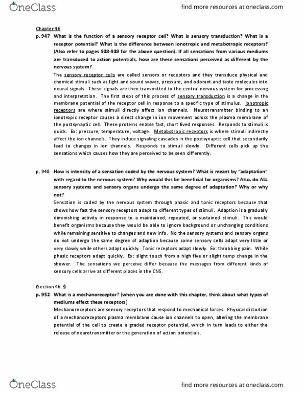 BIO 012 Lecture Notes - Lecture 14: Salivary Gland, Basilar Membrane, Spasticity thumbnail