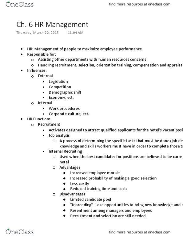 ADHM 360 Lecture Notes - Lecture 6: Performance Appraisal, Civil Rights Act Of 1964, Job Analysis thumbnail