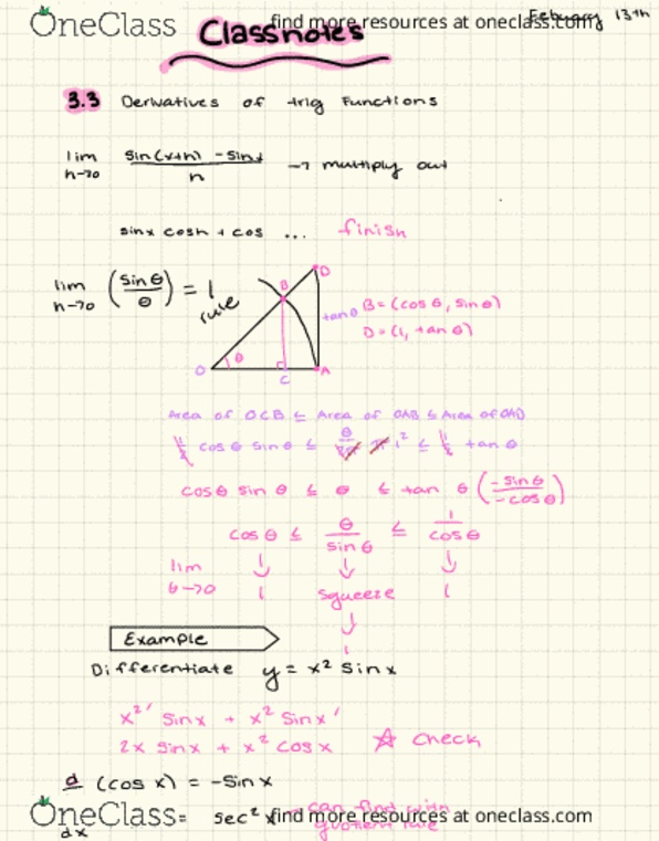 MAC 2311C Lecture 1: Derivatives - chain rule thumbnail
