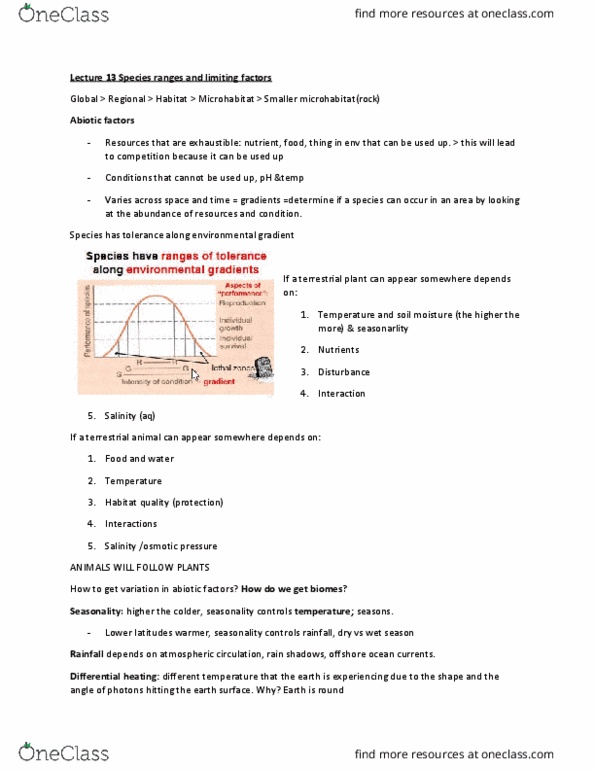 BIO120H1 Lecture Notes - Lecture 13: Intertropical Convergence Zone, Lapse Rate, Volumetric Heat Capacity thumbnail