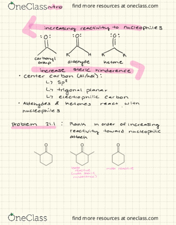 CHM 2211 Chapter Notes - Chapter 21: Trigonal Planar Molecular Geometry, Methyl Group, Pentane thumbnail