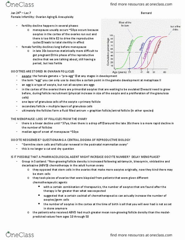 EAST 501 Lecture Notes - Lecture 7: Granulosa Cell, Abvd, Assisted Reproductive Technology thumbnail