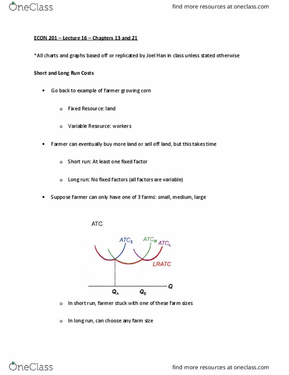 ECON 201 Lecture Notes - Lecture 16: Fixed Cost, Takers, Market Power thumbnail