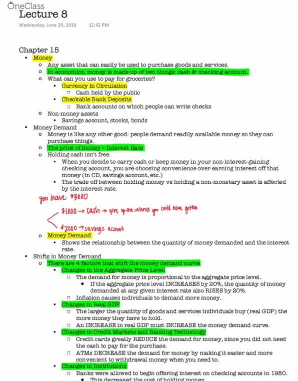 ECON 0110 Lecture Notes - Lecture 8: Federal Funds Rate, Taylor Rule, Money Multiplier thumbnail