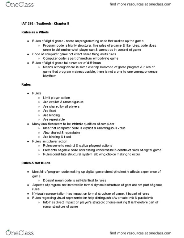 IAT 210 Chapter 8: IAT 210 Chapter 8 thumbnail