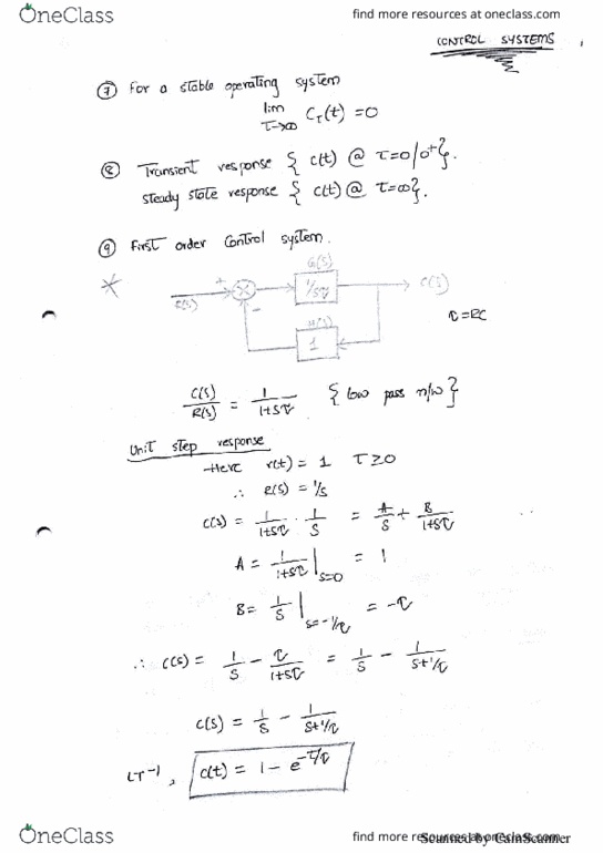 PHYSICS 1BB3 Lecture 14: Control Systems Short notes.5 thumbnail