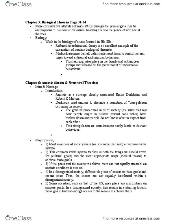 CRM 2301 Lecture Notes - Lecture 1: Atavism, Cognitive Behavioral Therapy, Biosocial Theory thumbnail