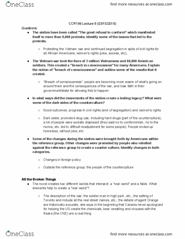 CCR199H1 Lecture Notes - Lecture 5: Reference Group thumbnail