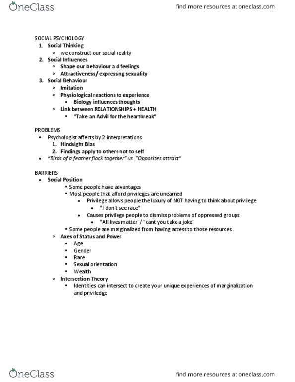 PSYC 231 Lecture Notes - Lecture 1: Ibuprofen, Sexual Orientation thumbnail