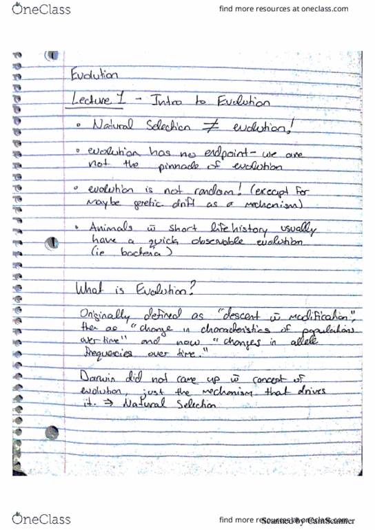 BIOL 3142 Lecture 1: What is evolution? Adaptive evolution? What is modern synthesis theory? The essentials of evolution. thumbnail