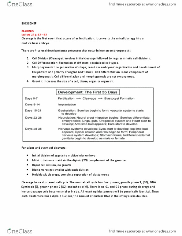 BIO380H5 Lecture Notes - Zona Pellucida, Confocal Microscopy, Cell Adhesion Molecule thumbnail