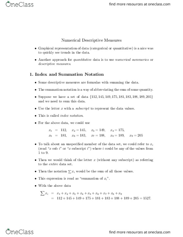 STAT-151 Lecture Notes - Lecture 3: Quartile, Negative Number, Box Plot thumbnail