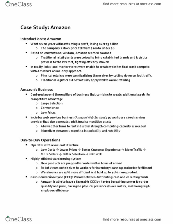 INSY 2301 Lecture 4: Case Study - Amazon thumbnail