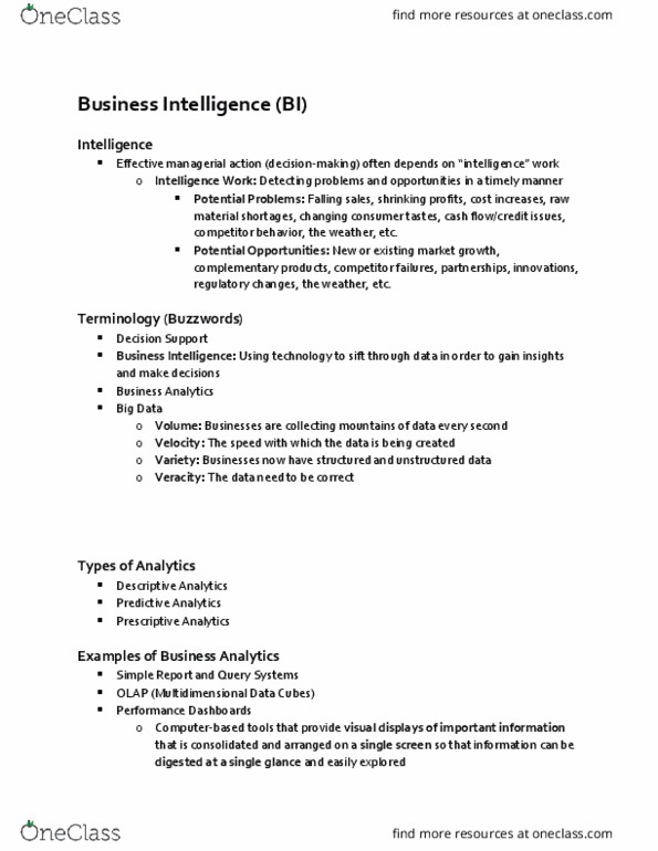 INSY 2299 Lecture Notes - Lecture 5: Data Warehouse, Teijin, Affinity Analysis thumbnail