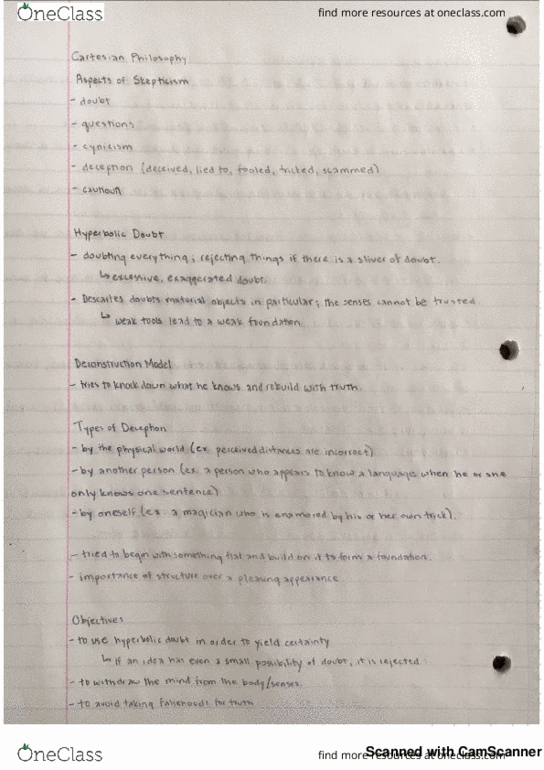 PHIL 1003 Lecture 8: Reading & Discussion Notes: Cartesian Philosophy thumbnail