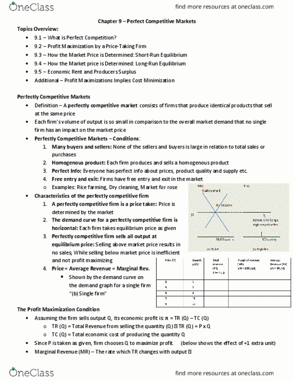 Economics 2150A/B Lecture Notes - Lecture 9: Fixed Cost, Break Even, Perfect Competition thumbnail