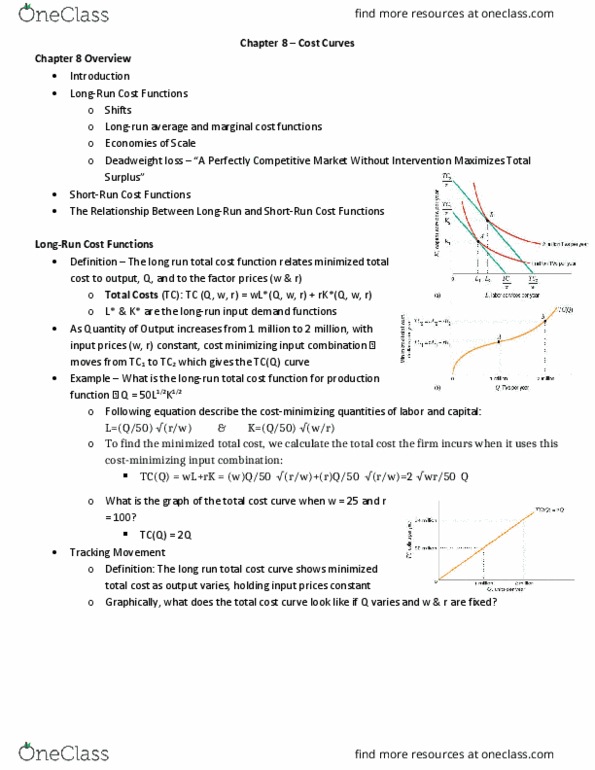 Economics 2150A/B Lecture 8: Chapter 8 – Cost Curves thumbnail