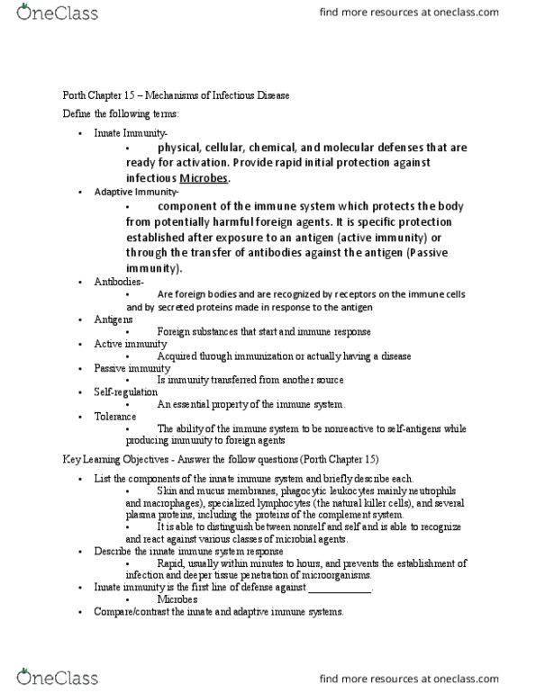 NUR 239 Chapter Notes - Chapter 8: Lymphokine, Cytotoxicity, Anaphylaxis thumbnail