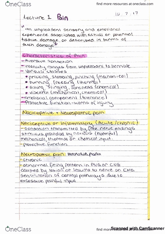 BIO1206 Lecture 1: pain thumbnail