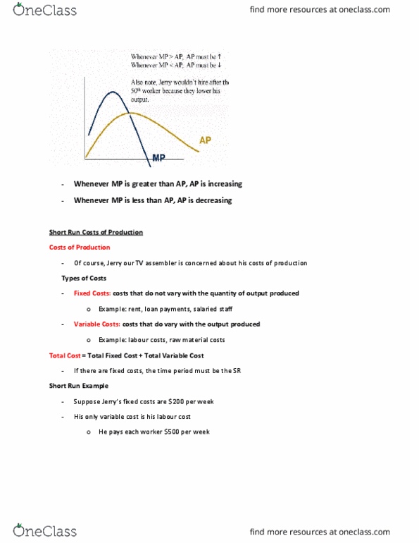 ECON 1B03 Lecture Notes - Lecture 4: Fixed Cost, Variable Cost thumbnail
